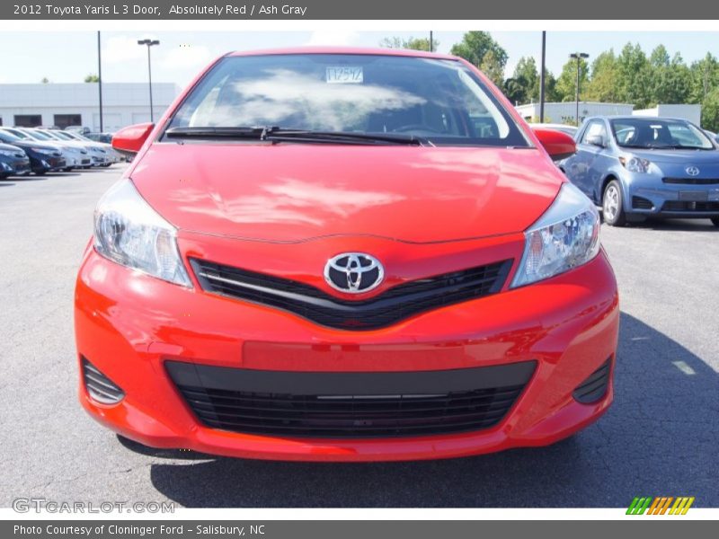 Absolutely Red / Ash Gray 2012 Toyota Yaris L 3 Door