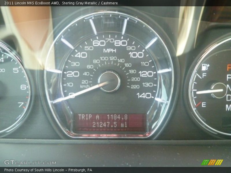 Sterling Gray Metallic / Cashmere 2011 Lincoln MKS EcoBoost AWD