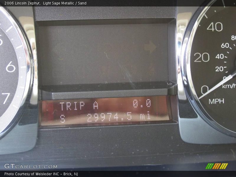 Light Sage Metallic / Sand 2006 Lincoln Zephyr