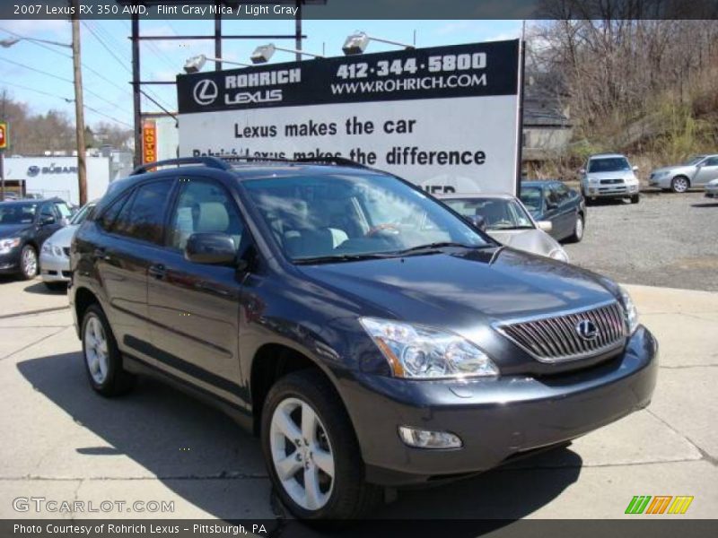 Flint Gray Mica / Light Gray 2007 Lexus RX 350 AWD