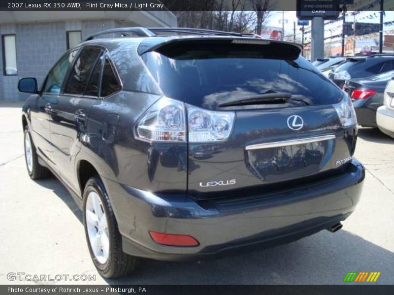 Flint Gray Mica / Light Gray 2007 Lexus RX 350 AWD