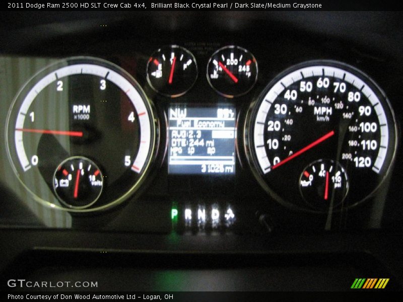 Brilliant Black Crystal Pearl / Dark Slate/Medium Graystone 2011 Dodge Ram 2500 HD SLT Crew Cab 4x4