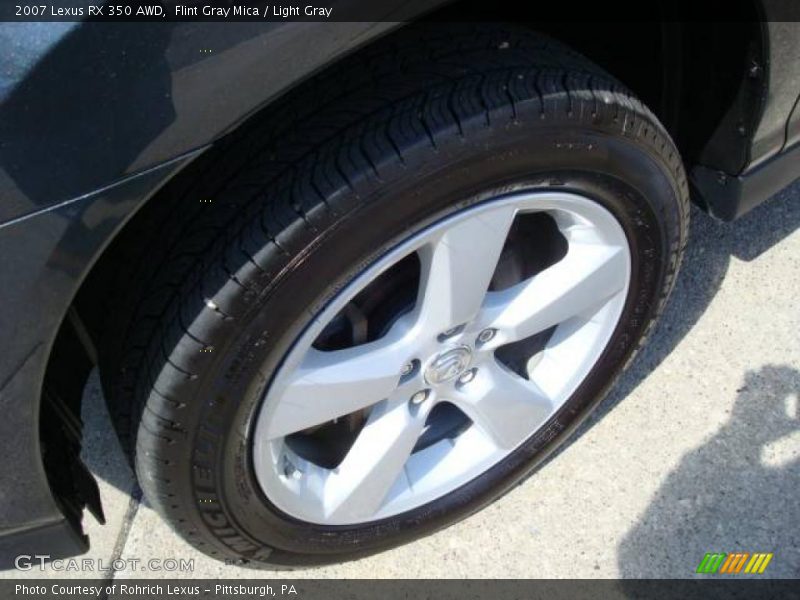 Flint Gray Mica / Light Gray 2007 Lexus RX 350 AWD