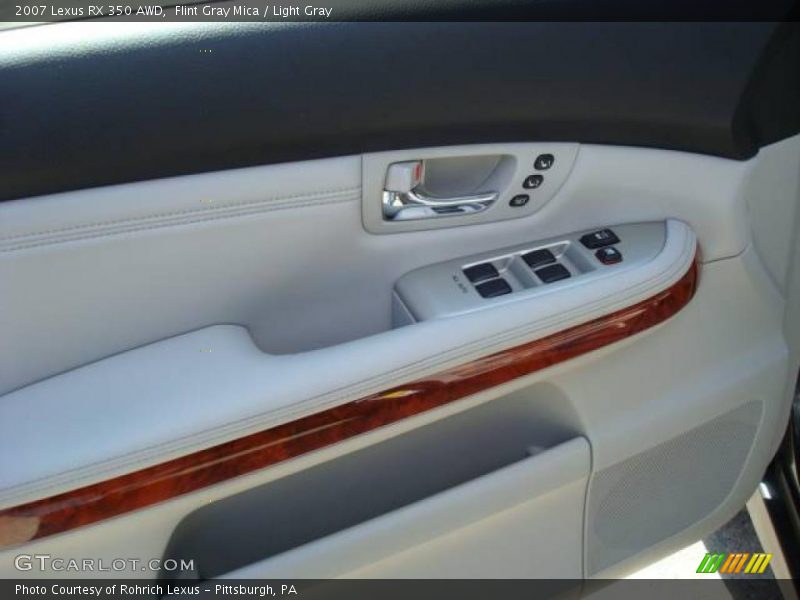 Flint Gray Mica / Light Gray 2007 Lexus RX 350 AWD