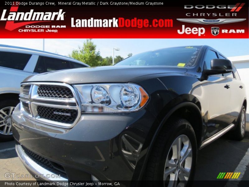 Mineral Gray Metallic / Dark Graystone/Medium Graystone 2011 Dodge Durango Crew