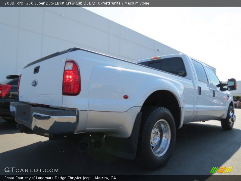 Oxford White / Medium Stone 2008 Ford F350 Super Duty Lariat Crew Cab Dually