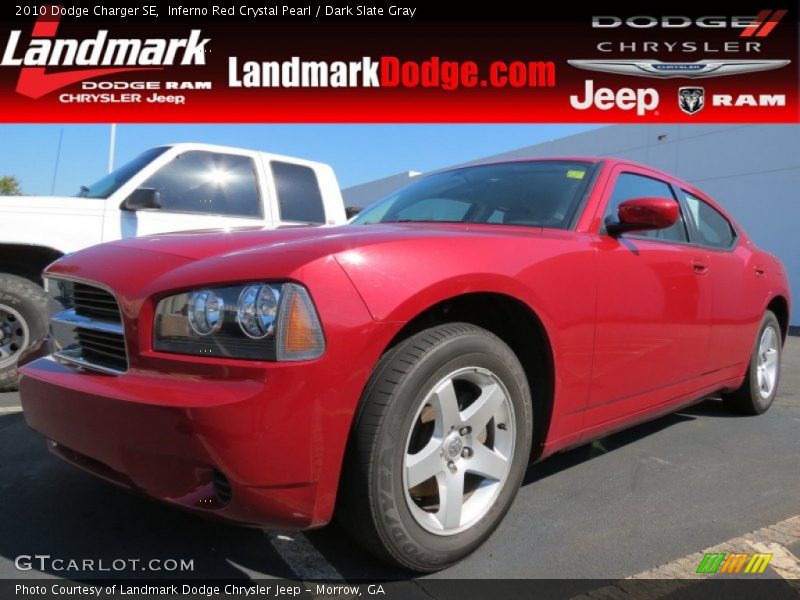 Inferno Red Crystal Pearl / Dark Slate Gray 2010 Dodge Charger SE