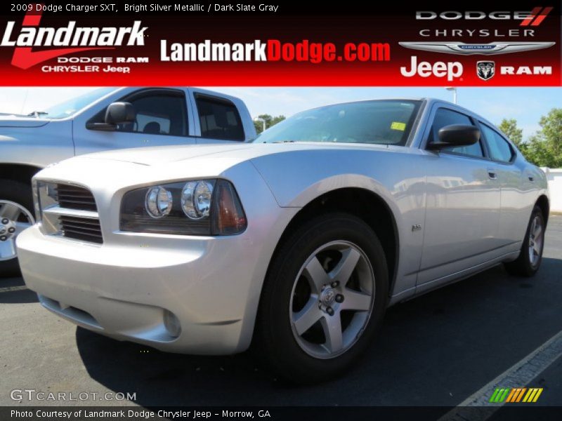 Bright Silver Metallic / Dark Slate Gray 2009 Dodge Charger SXT