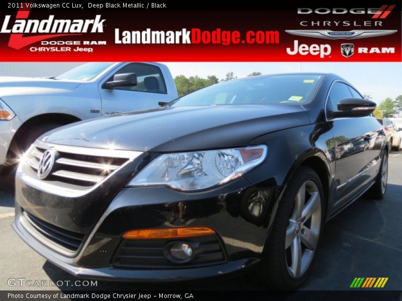 Deep Black Metallic / Black 2011 Volkswagen CC Lux