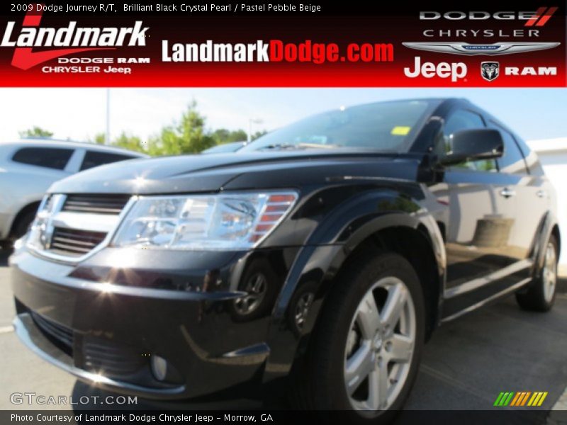 Brilliant Black Crystal Pearl / Pastel Pebble Beige 2009 Dodge Journey R/T