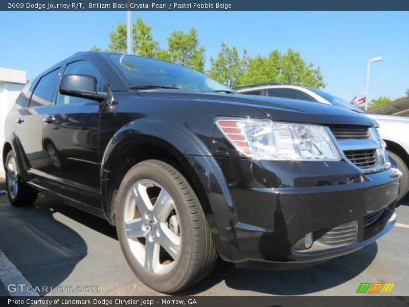 Brilliant Black Crystal Pearl / Pastel Pebble Beige 2009 Dodge Journey R/T