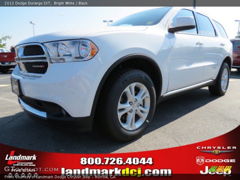 Bright White / Black 2013 Dodge Durango SXT
