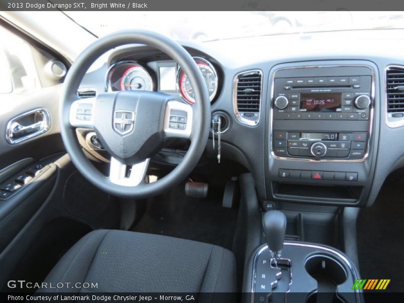 Bright White / Black 2013 Dodge Durango SXT