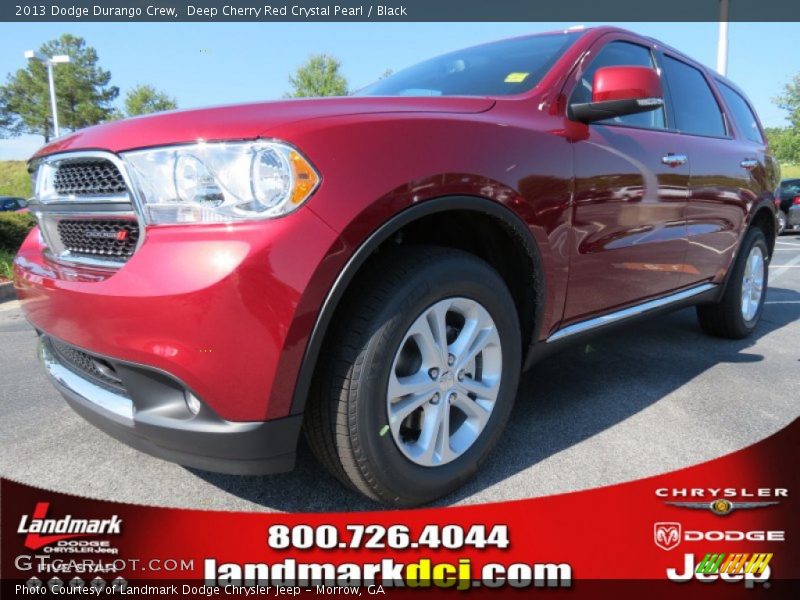 Deep Cherry Red Crystal Pearl / Black 2013 Dodge Durango Crew