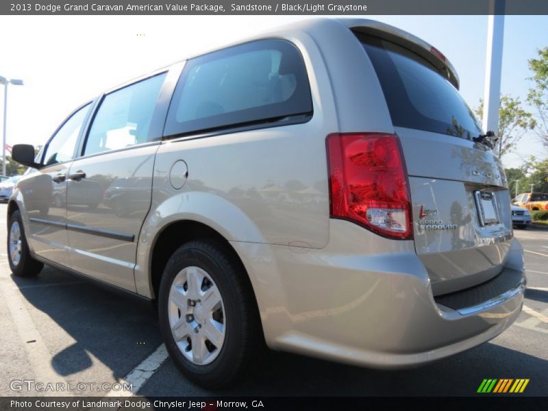 Sandstone / Black/Light Graystone 2013 Dodge Grand Caravan American Value Package