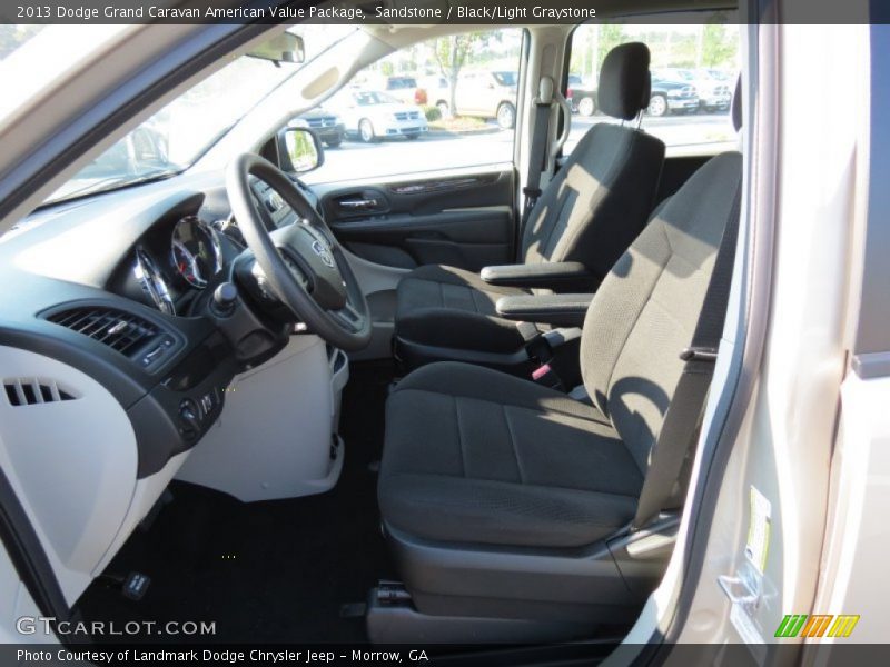 Sandstone / Black/Light Graystone 2013 Dodge Grand Caravan American Value Package