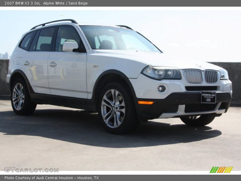 Alpine White / Sand Beige 2007 BMW X3 3.0si