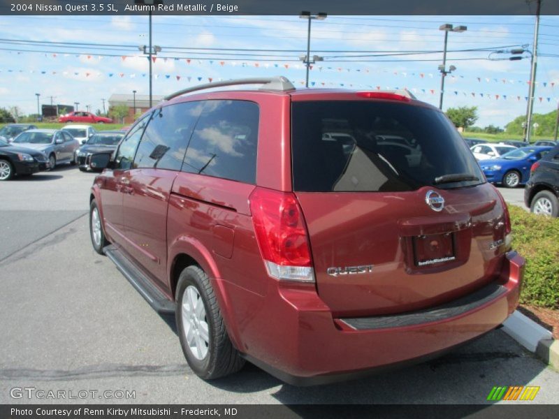 Autumn Red Metallic / Beige 2004 Nissan Quest 3.5 SL