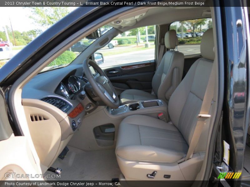 Brilliant Black Crystal Pearl / Dark Frost Beige/Medium Frost Beige 2013 Chrysler Town & Country Touring - L