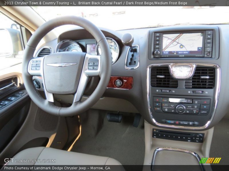 Brilliant Black Crystal Pearl / Dark Frost Beige/Medium Frost Beige 2013 Chrysler Town & Country Touring - L