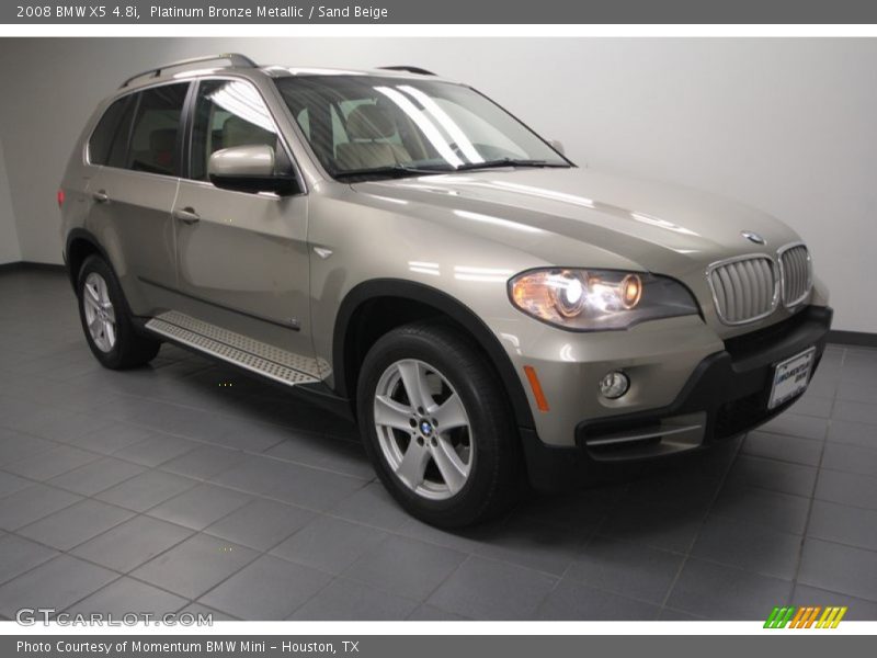 Platinum Bronze Metallic / Sand Beige 2008 BMW X5 4.8i
