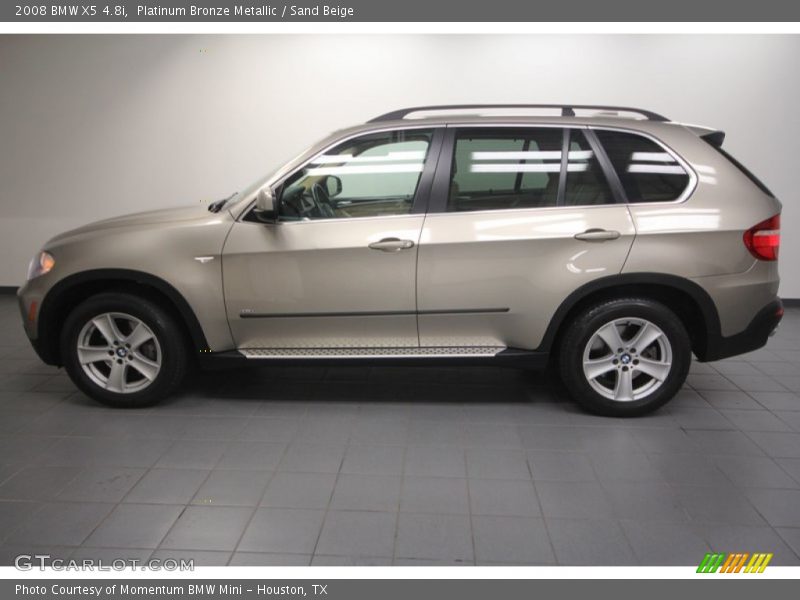 Platinum Bronze Metallic / Sand Beige 2008 BMW X5 4.8i