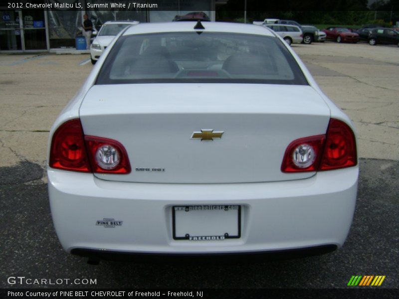 Summit White / Titanium 2012 Chevrolet Malibu LS