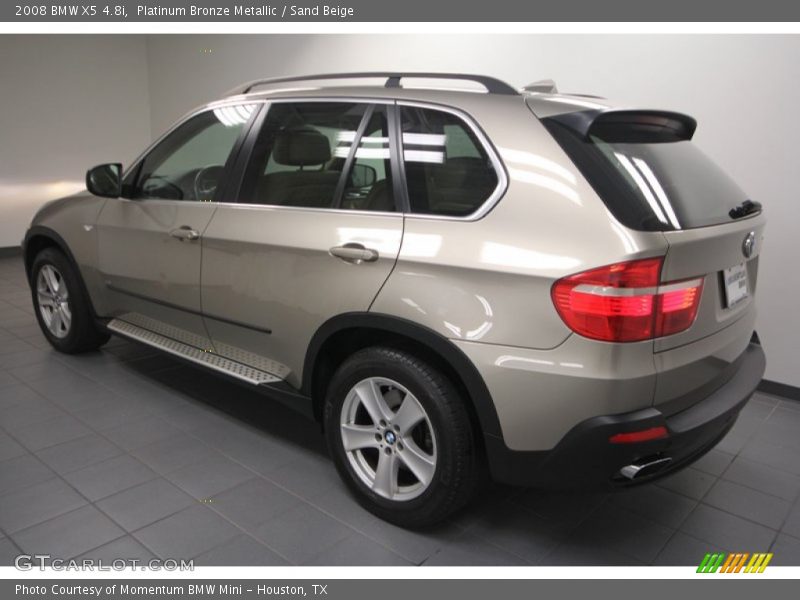 Platinum Bronze Metallic / Sand Beige 2008 BMW X5 4.8i