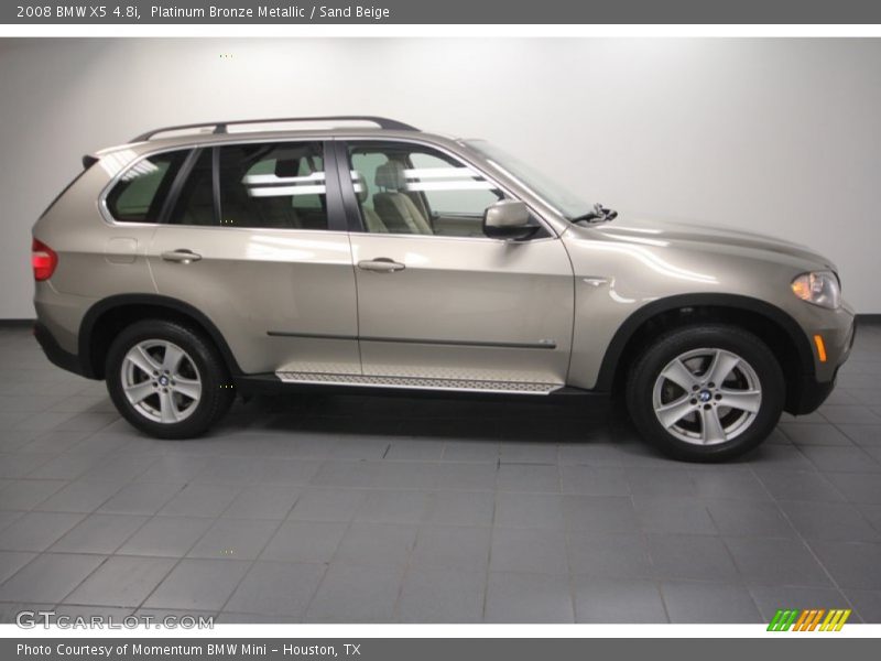 Platinum Bronze Metallic / Sand Beige 2008 BMW X5 4.8i