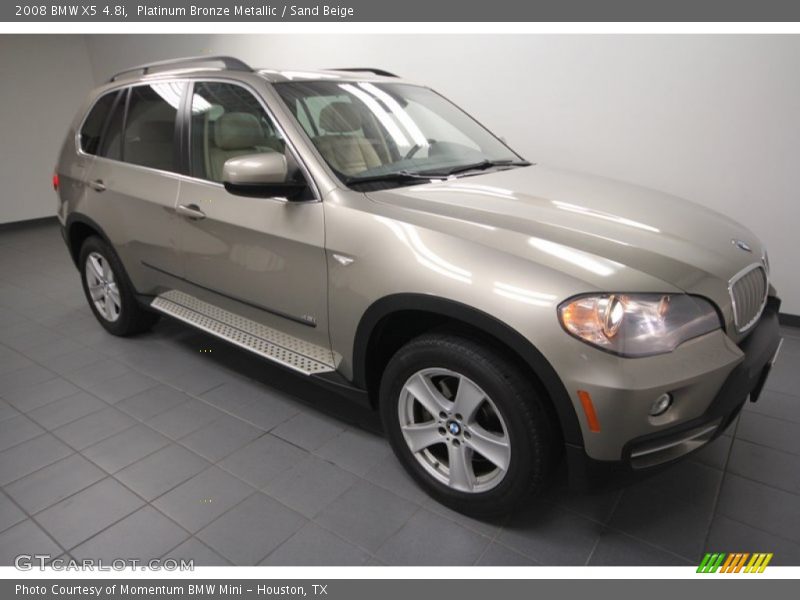 Platinum Bronze Metallic / Sand Beige 2008 BMW X5 4.8i