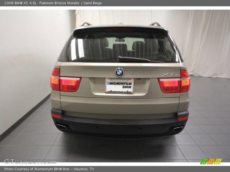 Platinum Bronze Metallic / Sand Beige 2008 BMW X5 4.8i