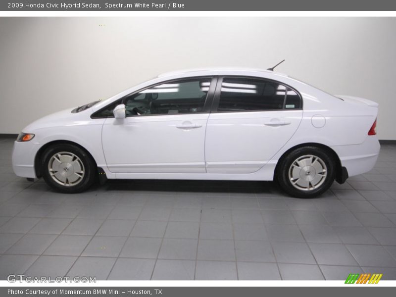 Spectrum White Pearl / Blue 2009 Honda Civic Hybrid Sedan