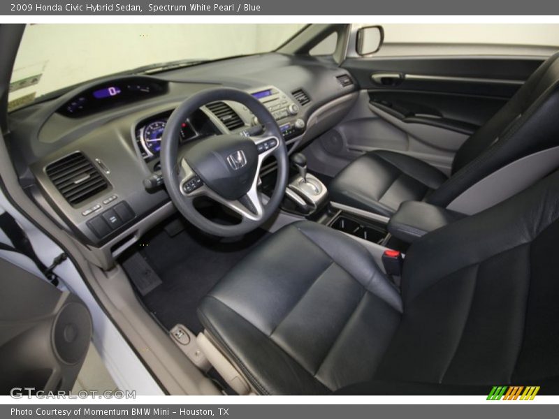 Spectrum White Pearl / Blue 2009 Honda Civic Hybrid Sedan