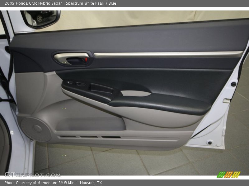 Spectrum White Pearl / Blue 2009 Honda Civic Hybrid Sedan
