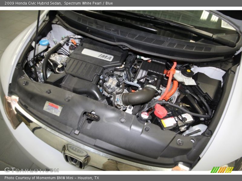 Spectrum White Pearl / Blue 2009 Honda Civic Hybrid Sedan