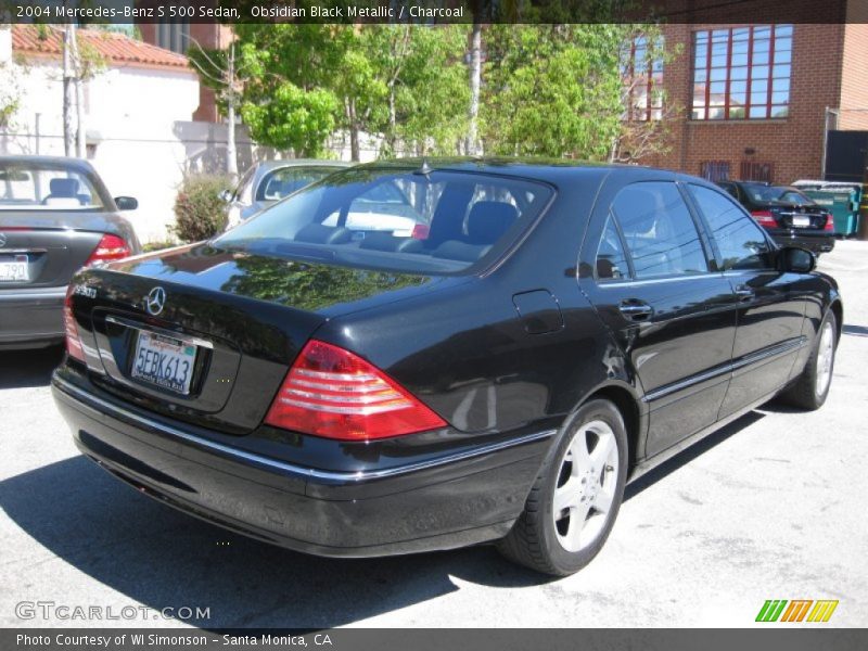 Obsidian Black Metallic / Charcoal 2004 Mercedes-Benz S 500 Sedan