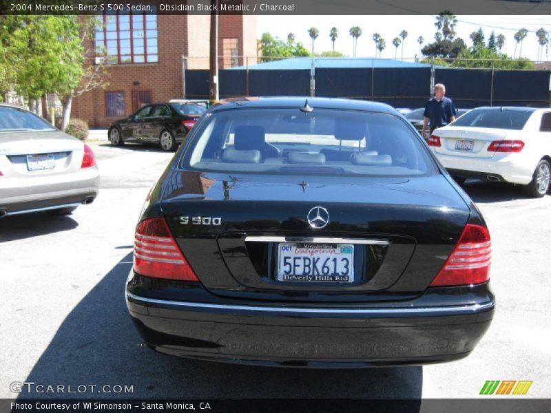Obsidian Black Metallic / Charcoal 2004 Mercedes-Benz S 500 Sedan