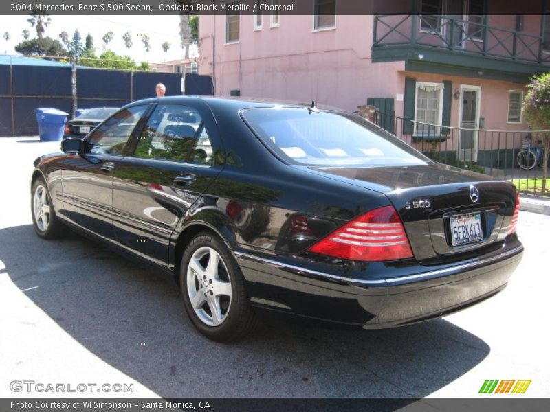 Obsidian Black Metallic / Charcoal 2004 Mercedes-Benz S 500 Sedan