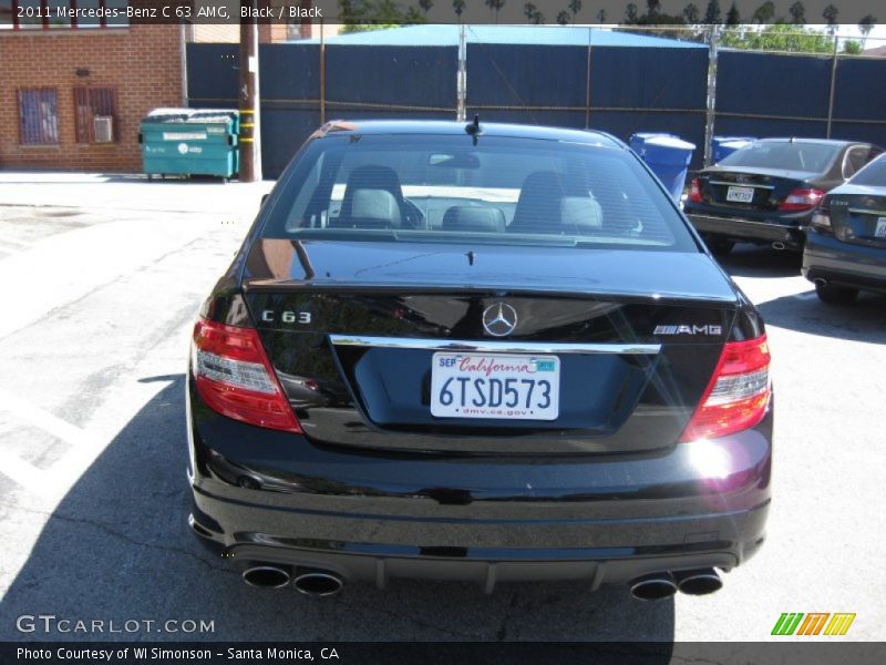 Black / Black 2011 Mercedes-Benz C 63 AMG