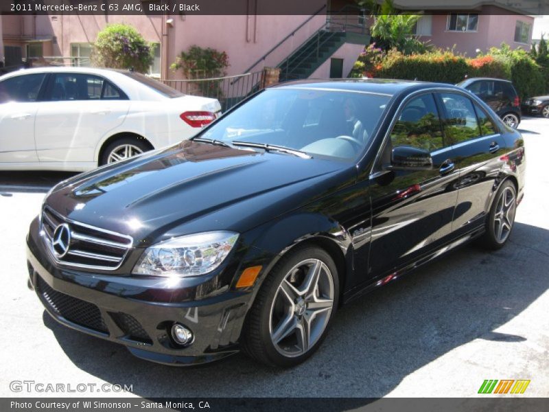 Black / Black 2011 Mercedes-Benz C 63 AMG