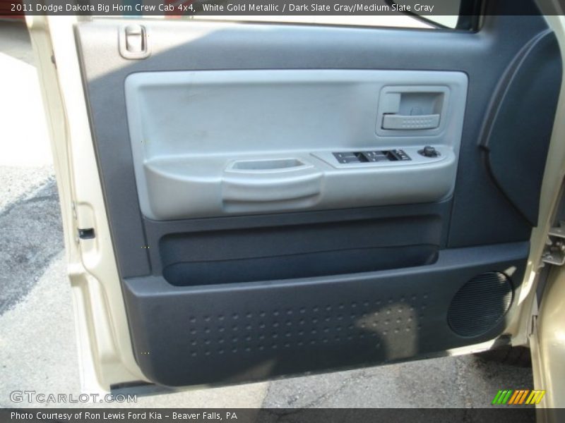 White Gold Metallic / Dark Slate Gray/Medium Slate Gray 2011 Dodge Dakota Big Horn Crew Cab 4x4
