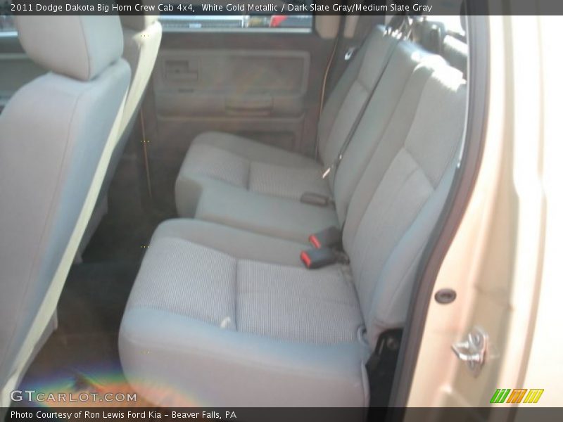 White Gold Metallic / Dark Slate Gray/Medium Slate Gray 2011 Dodge Dakota Big Horn Crew Cab 4x4