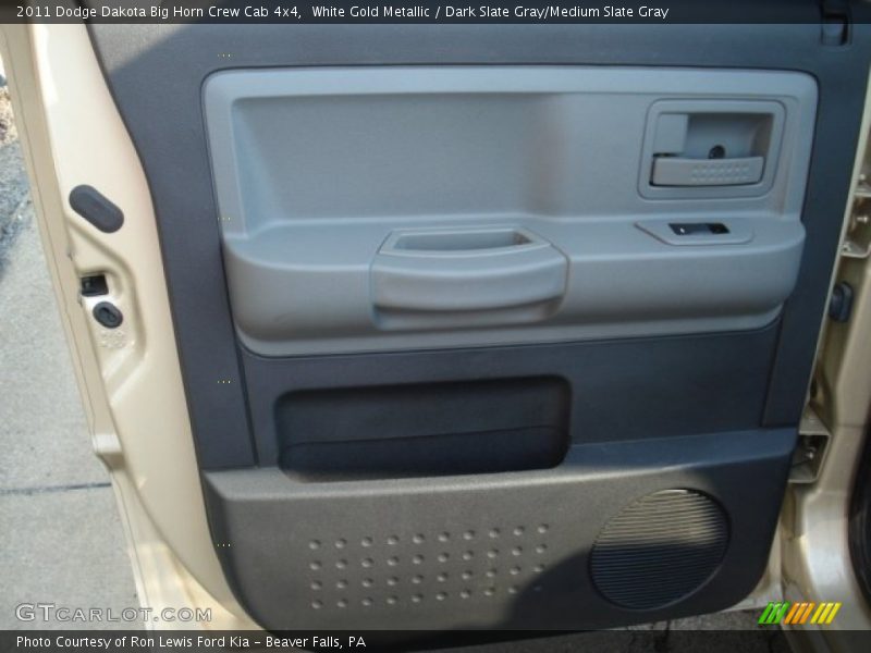 White Gold Metallic / Dark Slate Gray/Medium Slate Gray 2011 Dodge Dakota Big Horn Crew Cab 4x4