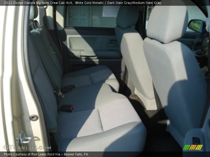 White Gold Metallic / Dark Slate Gray/Medium Slate Gray 2011 Dodge Dakota Big Horn Crew Cab 4x4