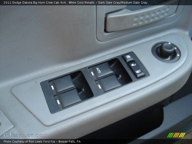 White Gold Metallic / Dark Slate Gray/Medium Slate Gray 2011 Dodge Dakota Big Horn Crew Cab 4x4