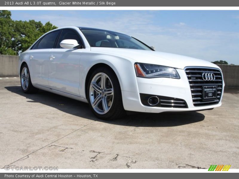 Glacier White Metallic / Silk Beige 2013 Audi A8 L 3.0T quattro