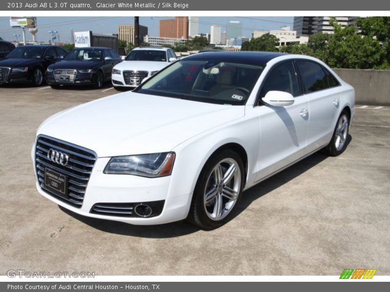 Glacier White Metallic / Silk Beige 2013 Audi A8 L 3.0T quattro