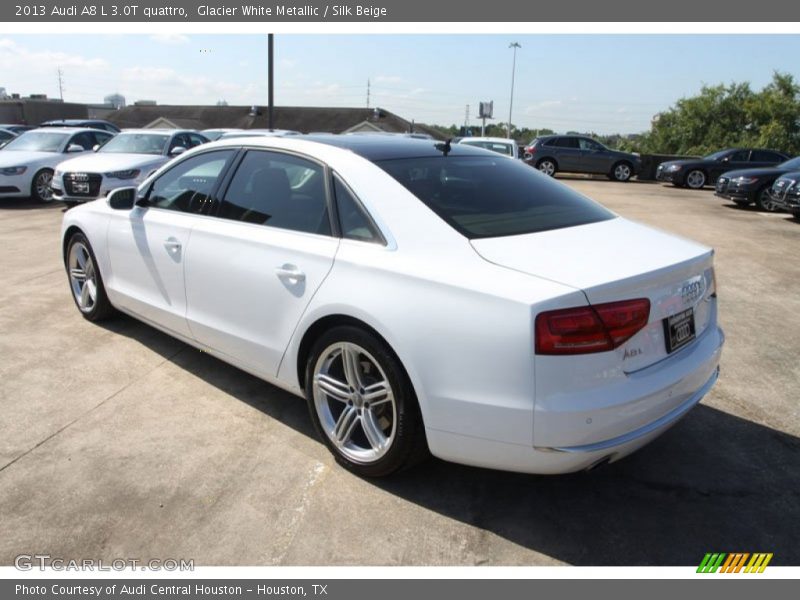 Glacier White Metallic / Silk Beige 2013 Audi A8 L 3.0T quattro