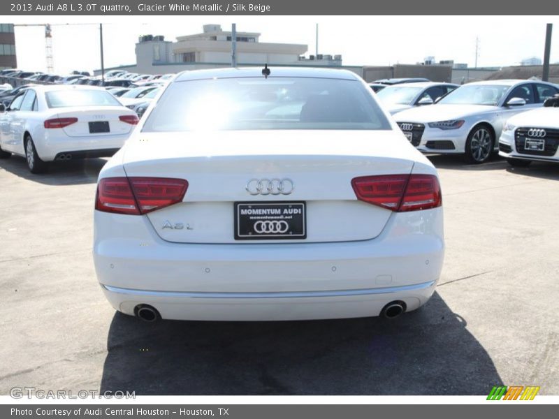 Glacier White Metallic / Silk Beige 2013 Audi A8 L 3.0T quattro