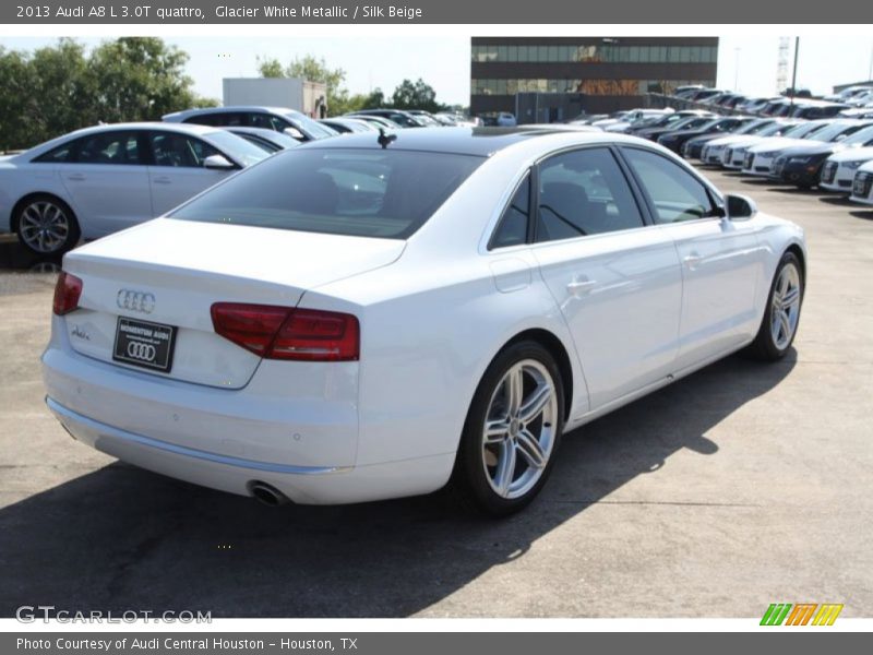 Glacier White Metallic / Silk Beige 2013 Audi A8 L 3.0T quattro